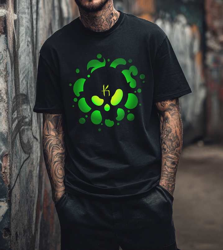 Tee Shirt Green Skull – Image 3